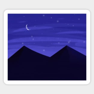 Watercolor night sky Sticker